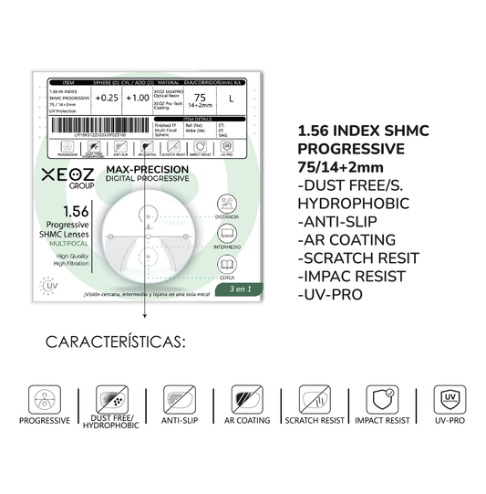 1.56 Progressive SHMC Multifocal MAX PRECISION